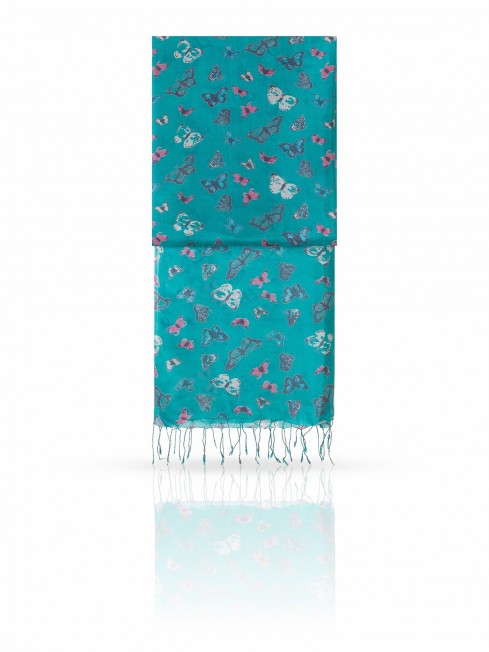 Палантин Женский S20-BUTTFLY/PALE.BLUE